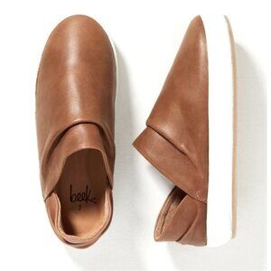 beek Anthropologie Jay tan leather slip on sneaker, sz 8